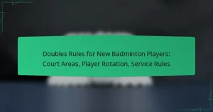 Doubles Rules for New Badminton Players: Court Areas, Player Rotation, Service Rules